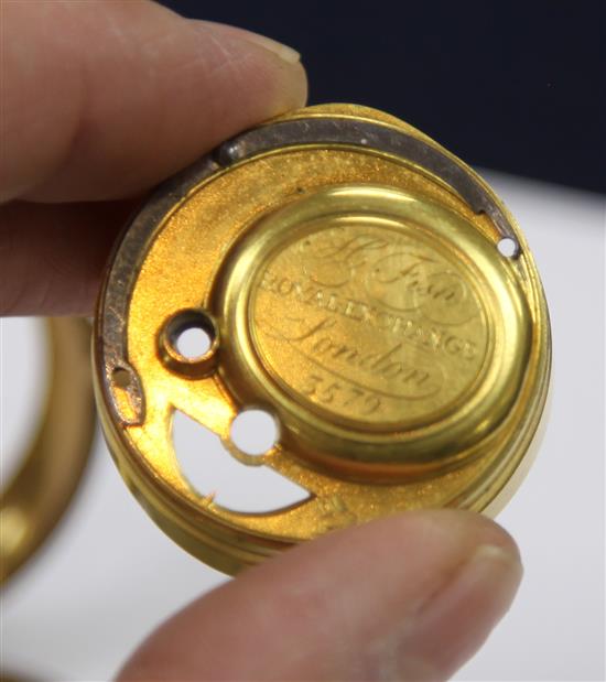 A George III gilt-metal pair-cased pocket watch by Henry Fish, London